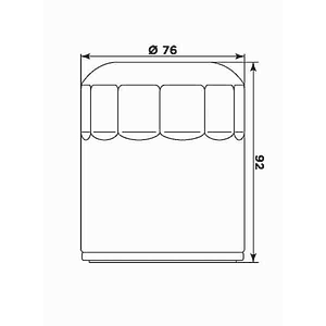 Filtro Óleo MIW Harley BU10001 