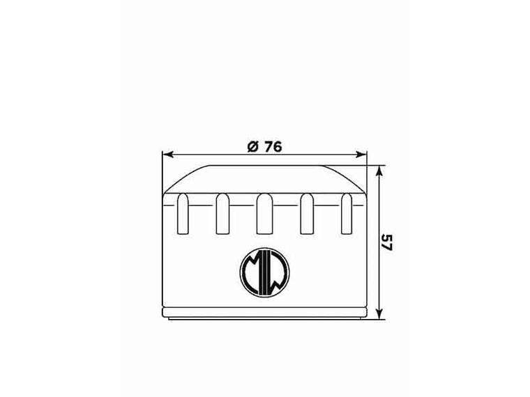 Filtro Óleo MIW Piaggio P5002  2