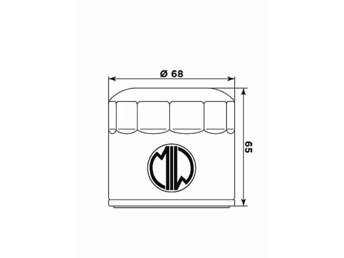 Filtro Óleo MIW Triumph TT 600/955 Street Triple T23001  2
