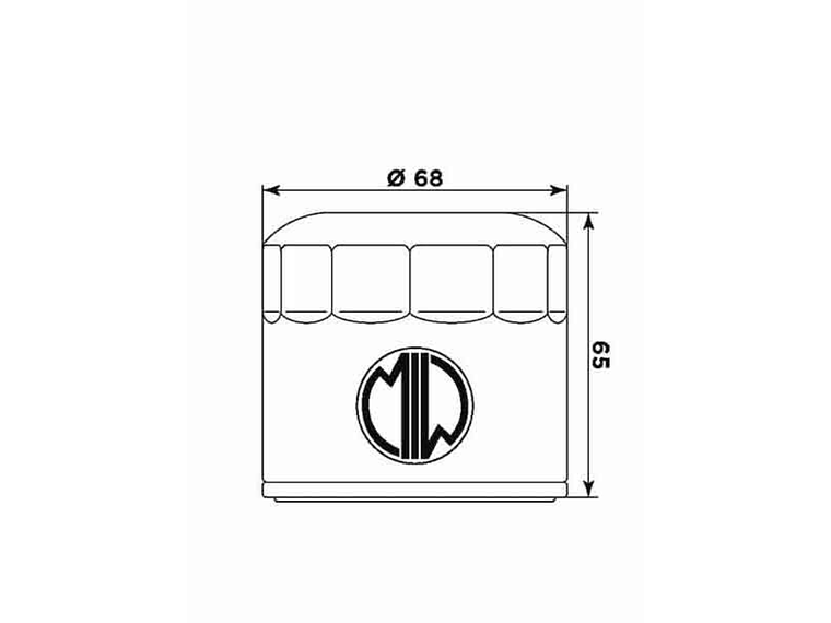 Filtro Óleo MIW Triumph TT 600/955 Street Triple T23001  2