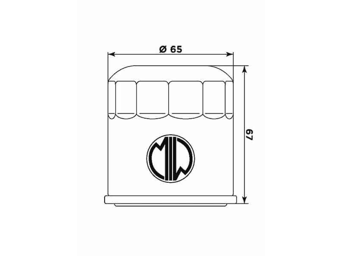 Filtro Óleo MIW Polaris Sportsman 850 PO22002  2