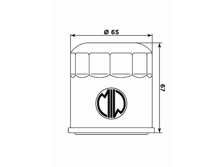 Filtro Óleo MIW Polaris Sportsman 850 PO22002  2