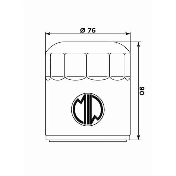 Filtro Óleo MIW Moto Guzzi MG20001  2
