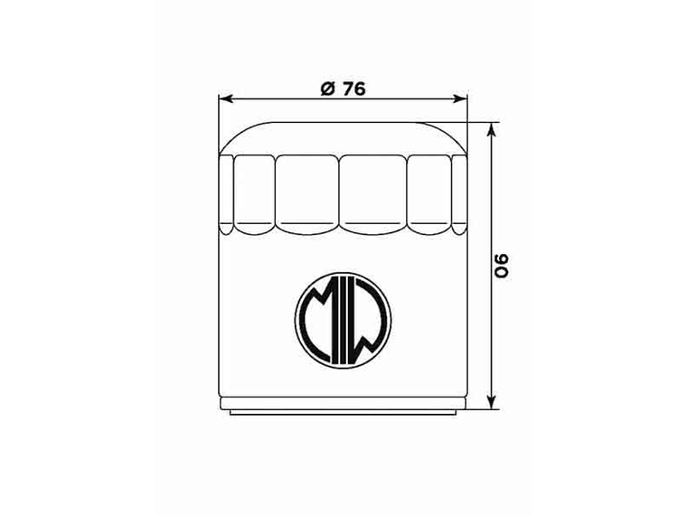 Filtro Óleo MIW Moto Guzzi MG20001  2