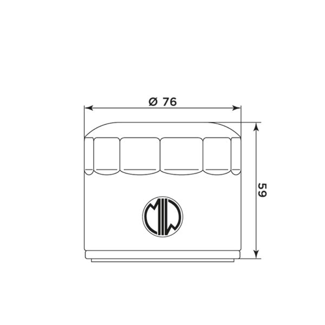 Filtro Óleo MIW Moto Guzzi HF552 MG20002  2