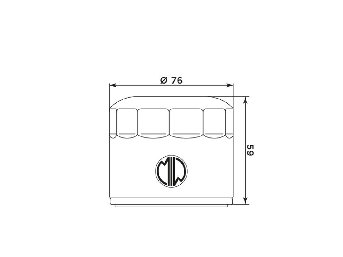Filtro Óleo MIW Moto Guzzi HF552 MG20002  2