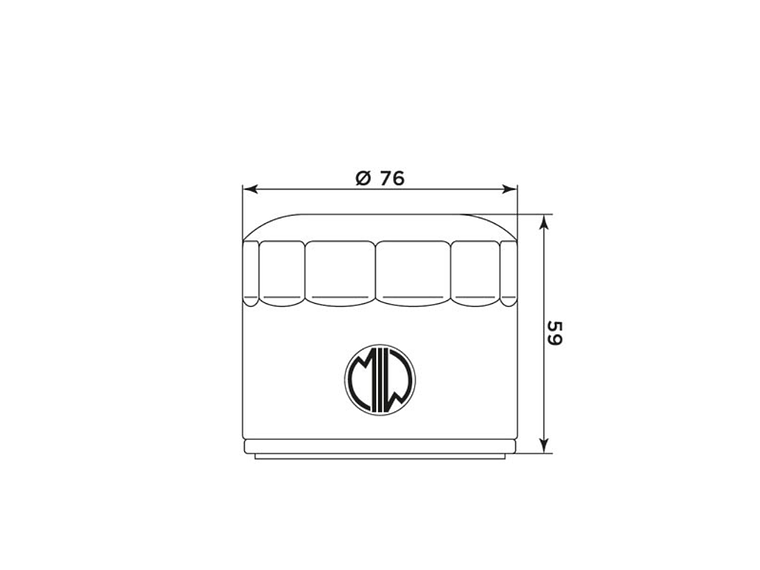Filtro Óleo MIW Moto Guzzi HF552 MG20002  2