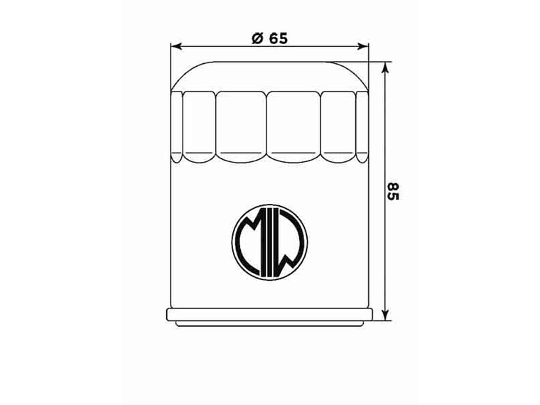 Filtro Óleo MIW Artic Cat HF621 A11001  2