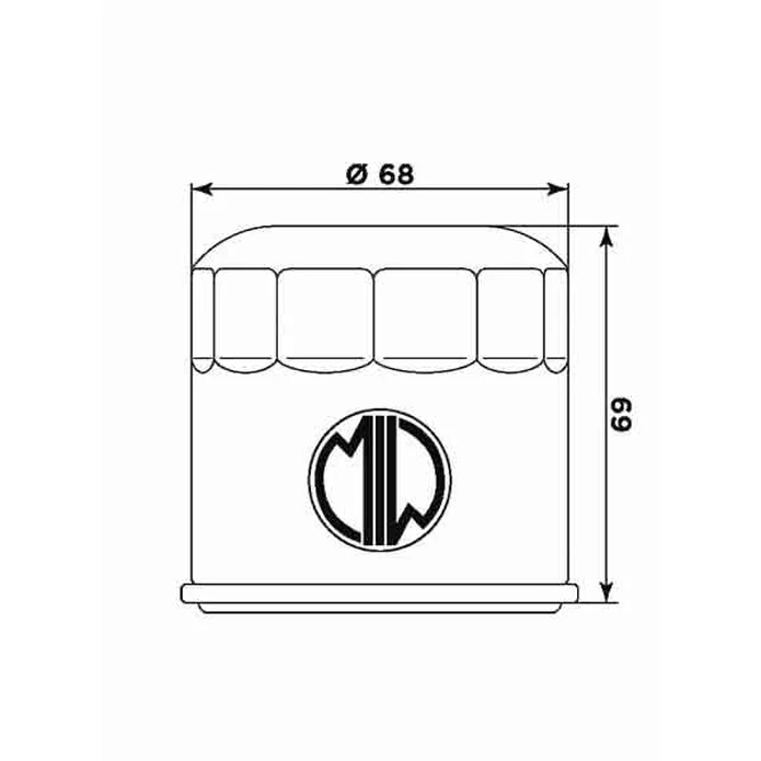 Filtro Óleo MIW HF682 HY19002 2