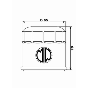 Filtro Óleo MIW Honda HF951 H1019 
