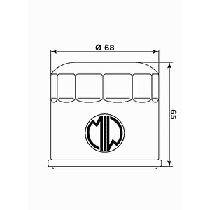 Filtro Óleo MIW Suzuki Burgman 650 HF975 S2018 