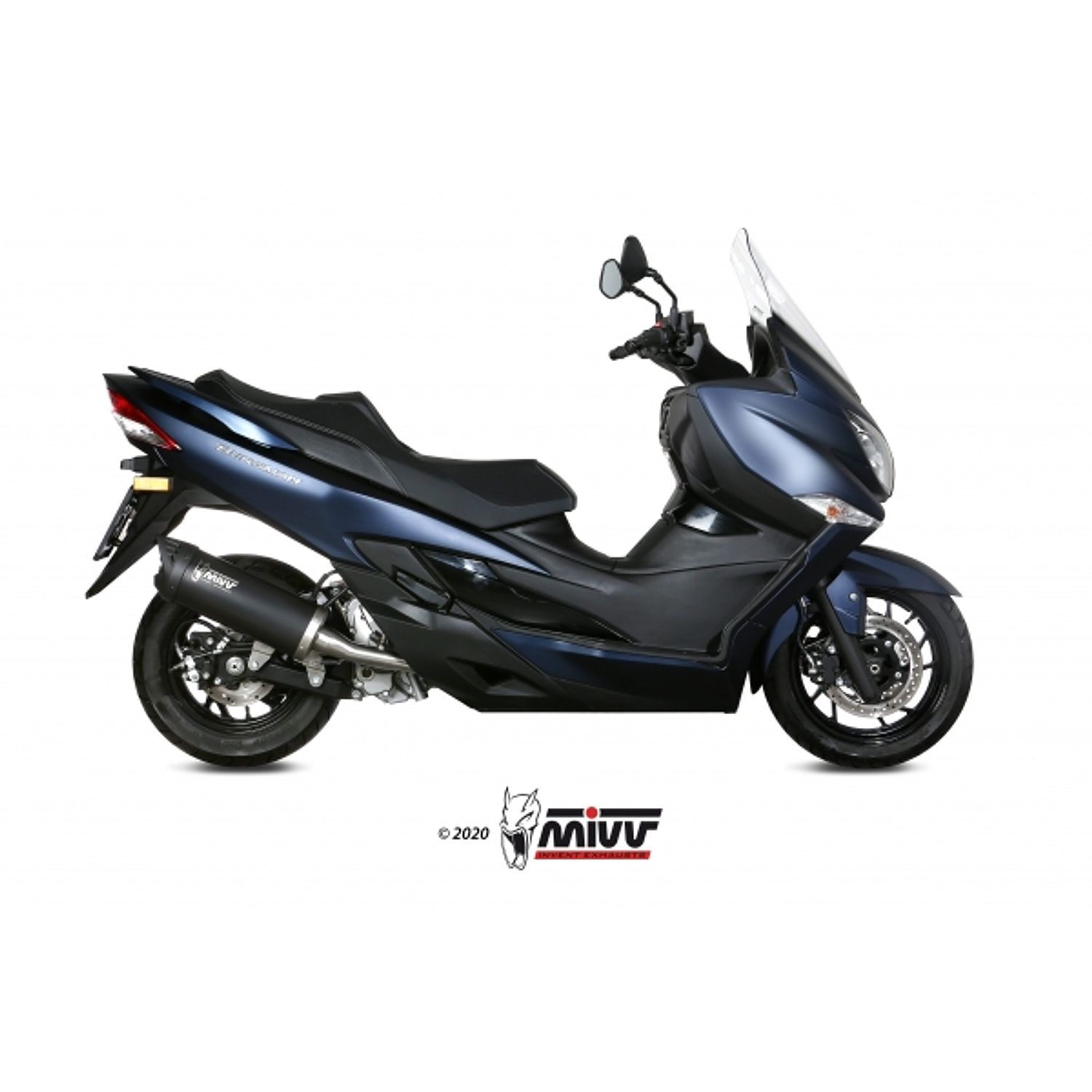 Escape MIVV Suzuki Burgman 400 2017-20 (Preto)  1