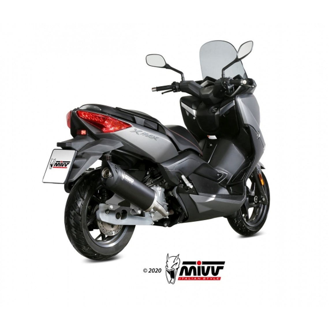 Escape MIVV YAMAHA X-MAX 125 2017-20 (Preto)  2