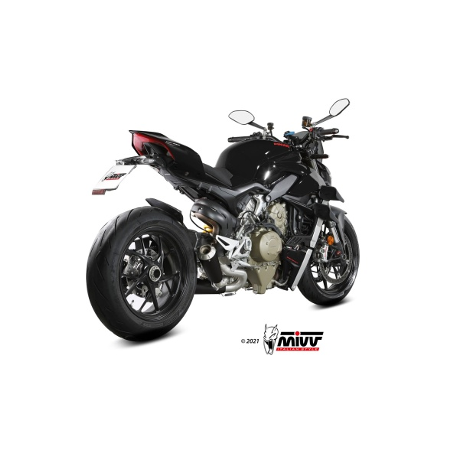 Escape MIVV X-M1 Ducati Streetfighter V4 2020-22 (Preto)  2