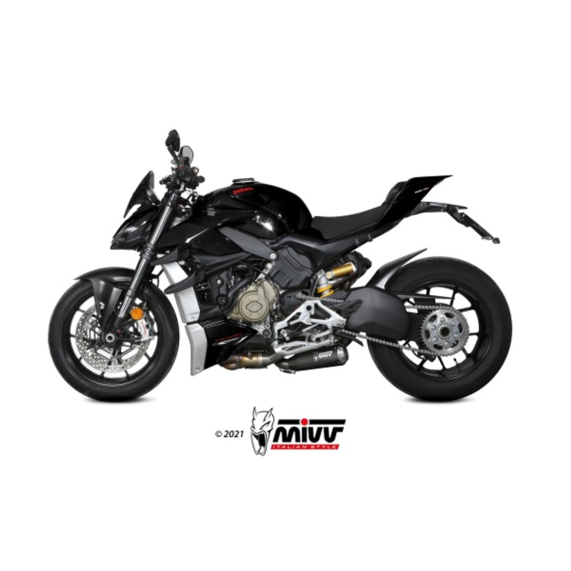 Escape MIVV X-M1 Ducati Streetfighter V4 2020-22 (Preto)  3