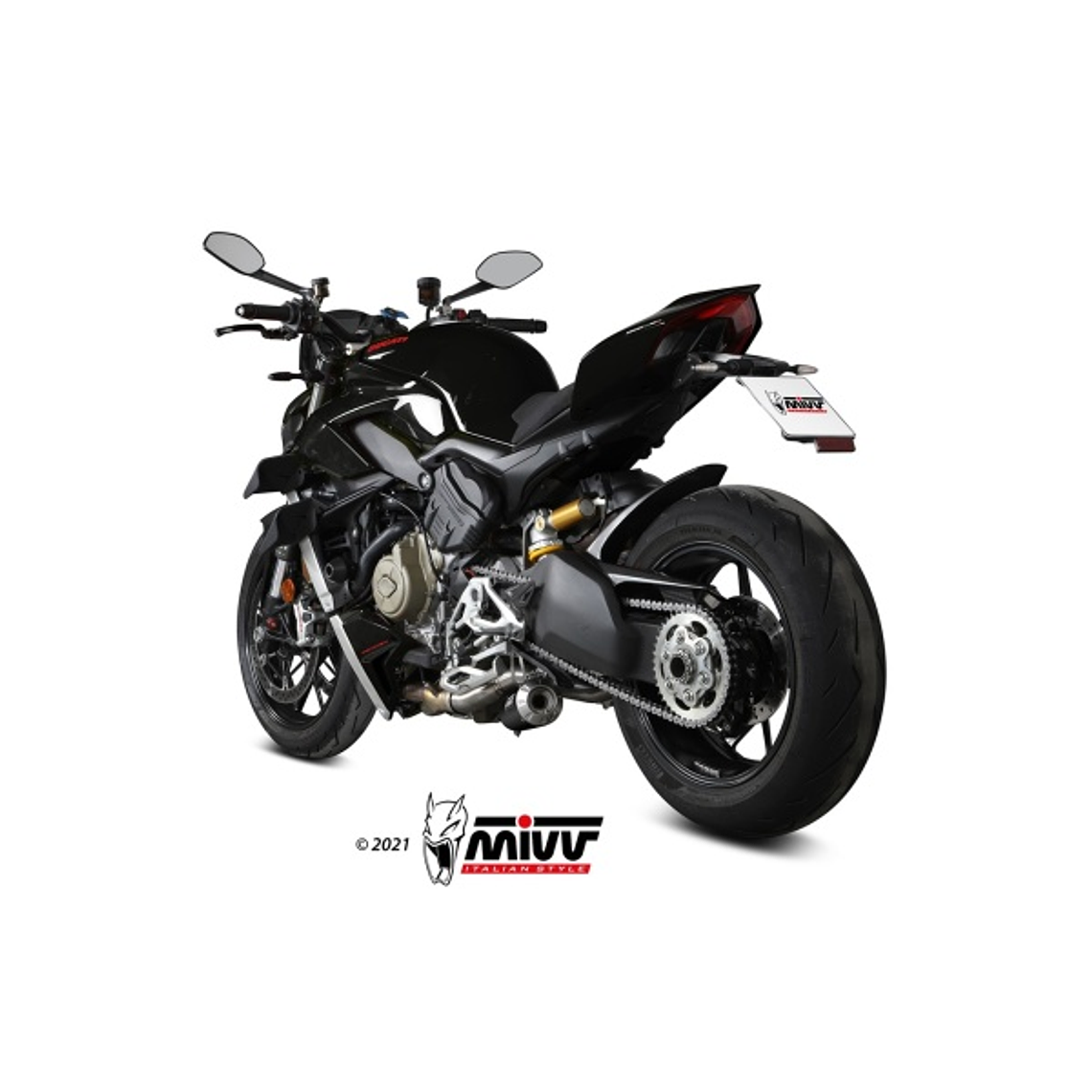 Escape MIVV X-M1 Ducati Streetfighter V4 2020-22 (Preto)  4