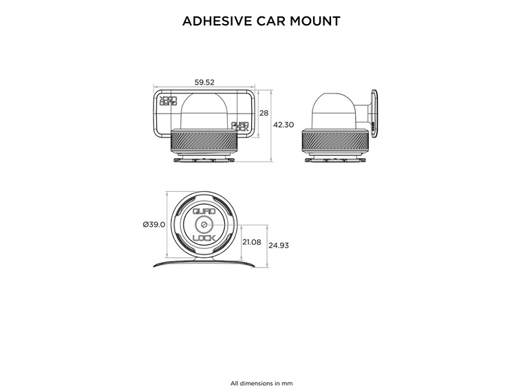 Suporte de Telemóvel p/ Tablier Quad Lock Mag  2