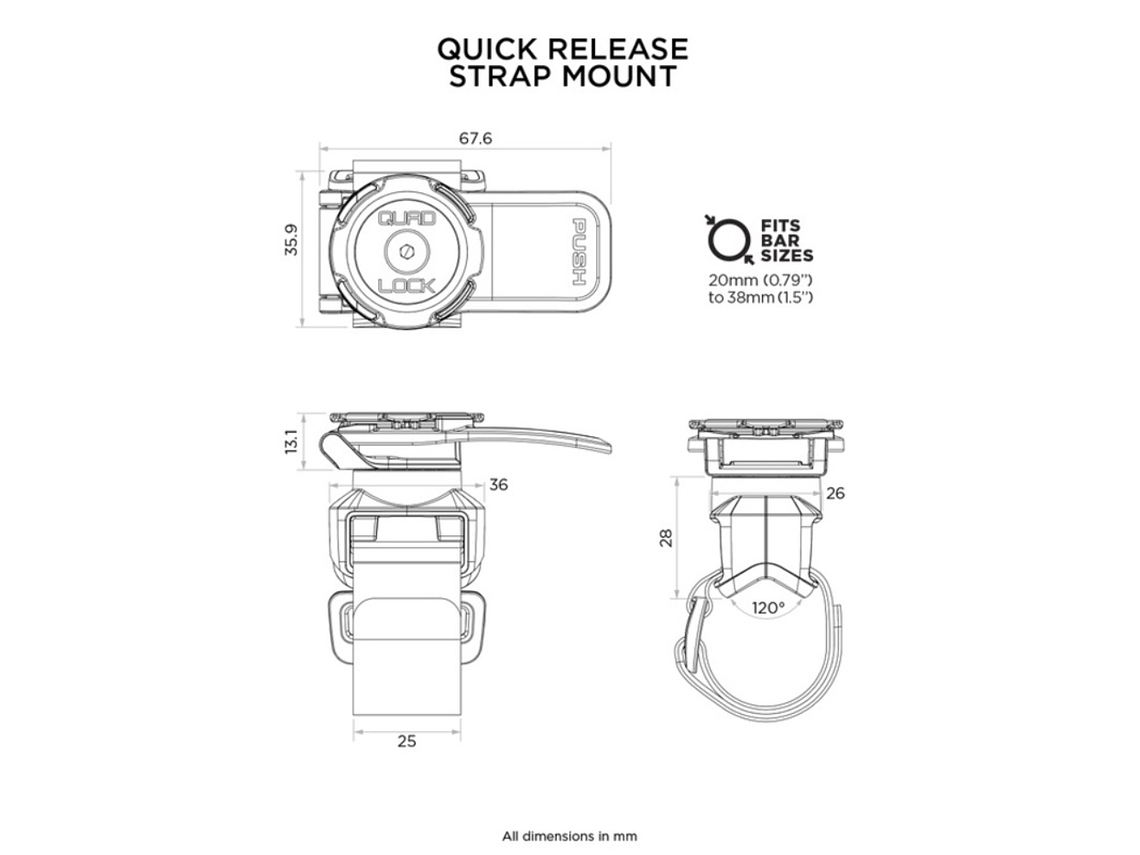 Suporte de Telemóvel Tira de Libertação Rápida Quad Lock  2