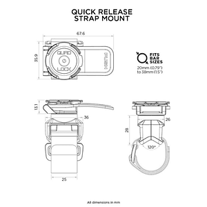 Suporte de Telemóvel Tira de Libertação Rápida Quad Lock 