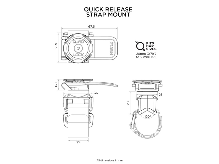 Suporte de Telemóvel Tira de Libertação Rápida Quad Lock  2