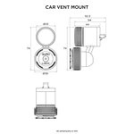 Suporte de Telemóvel p/ Carro Ventilação 