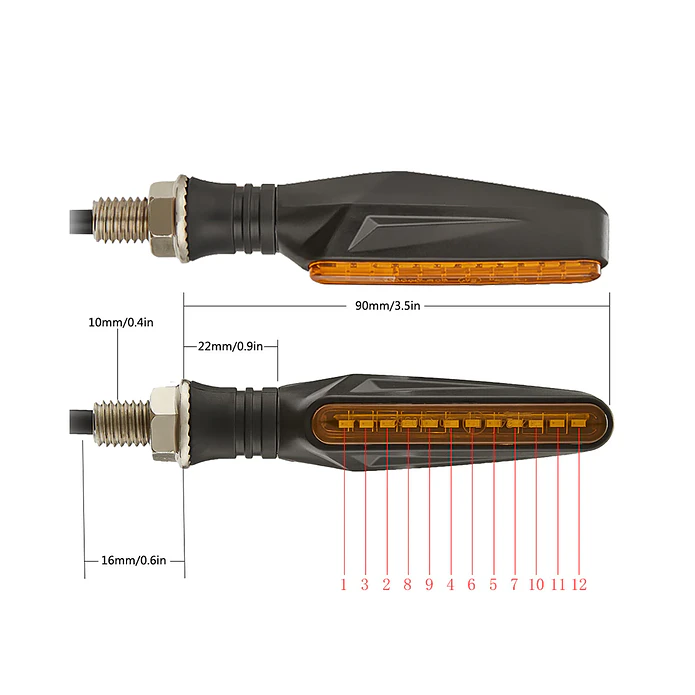 Piscas LED Sequenciais  (4 Unidades) 2
