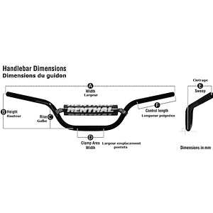 Guiador Renthal Fatbar Villopoto c/ Protetor (Prateado) 