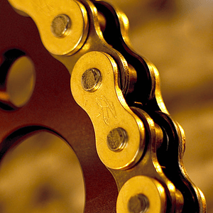 Corrente Renthal 420R1 Preto/Dourado