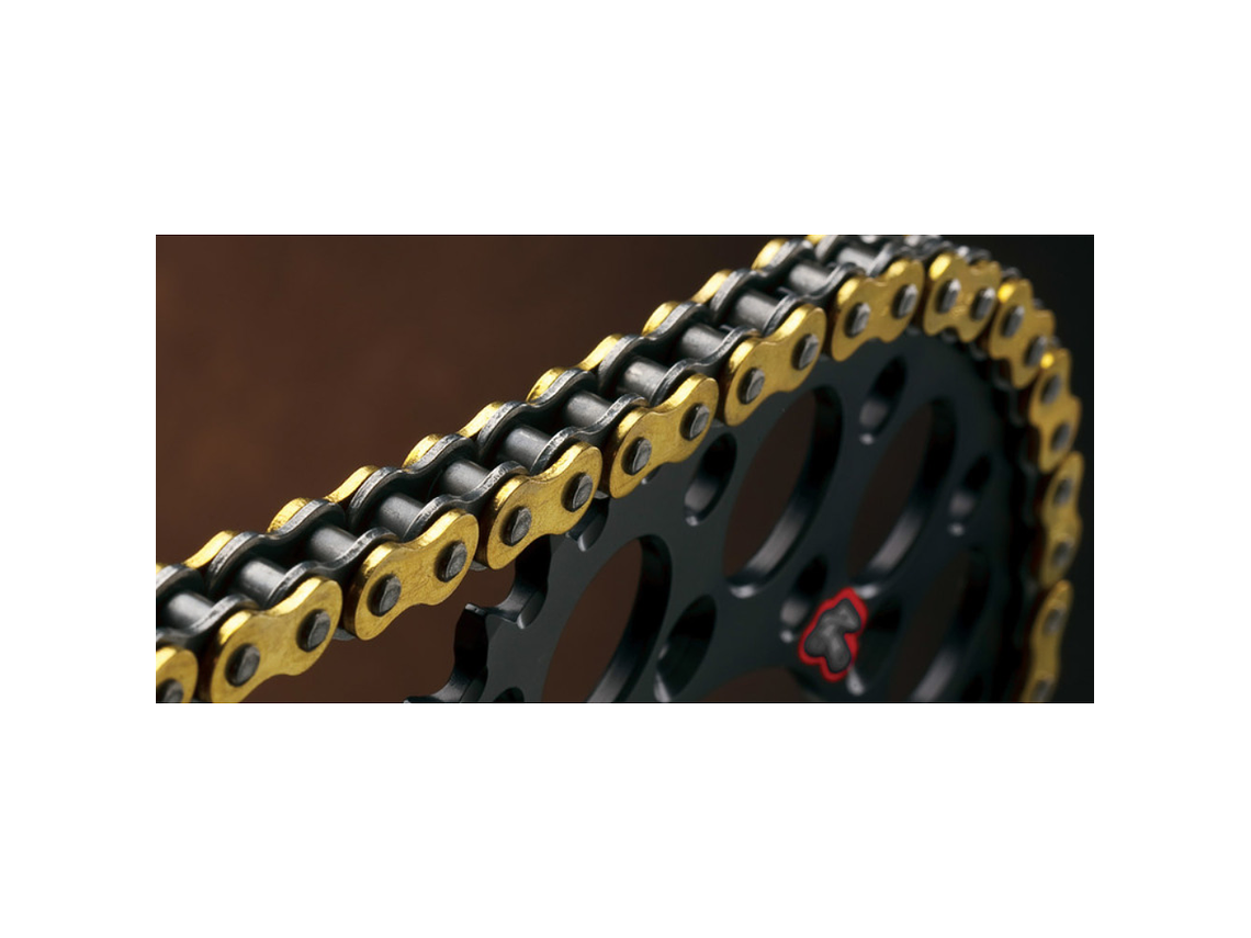 Corrente Renthal 420R1 Preto/Dourado 4