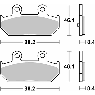 Pastilhas de Travão 182MS Suzuki Burgman 400/650 - SBS