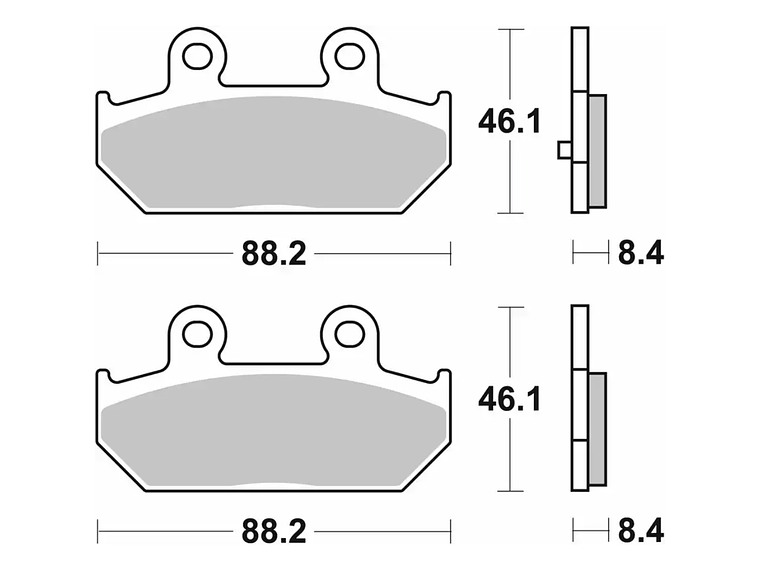 Pastilhas de Travão 182MS Suzuki Burgman 400/650 - SBS 2
