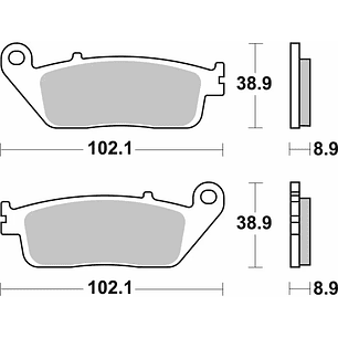 Pastilhas de Travão 184MS Honda Silverwing - SBS