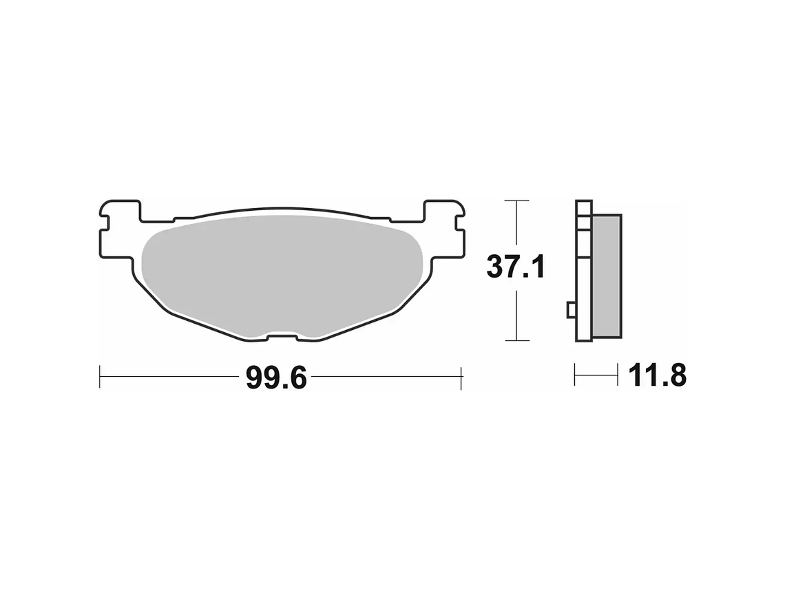 Pastilhas de Travão 185MS Yamaha TMAX 500 - SBS 2