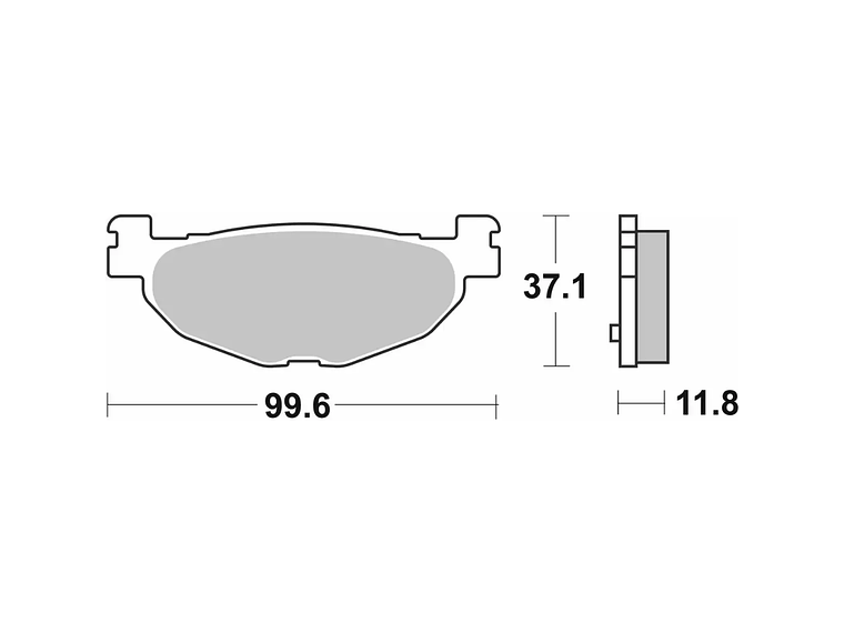 Pastilhas de Travão 185MS Yamaha TMAX 500 - SBS 2