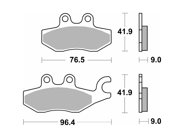 Pastilhas de Travão 187MS Piaggio - SBS 2