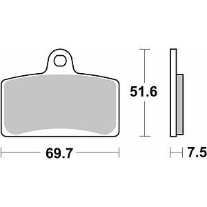 Pastilhas de Travão 189MS Aprilia 125 - SBS