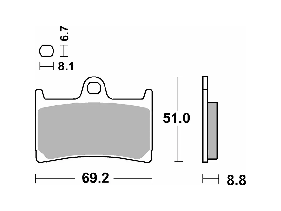 Pastilhas de Travão 198HF Yamaha T-Max 530/560 - SBS 2