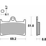 Pastilhas de Travão 198HF Yamaha T-Max 530/560 - SBS