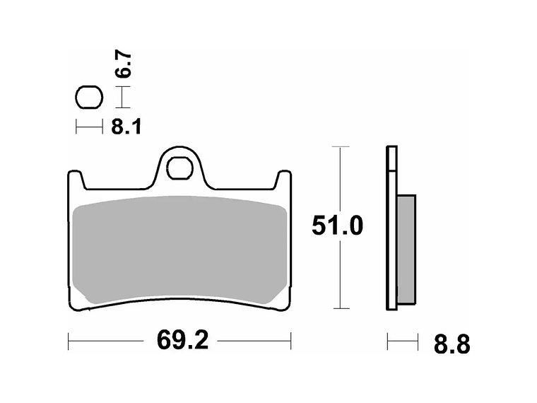 Pastilhas de Travão 198MS Yamaha T-Max 530/560 - SBS 2