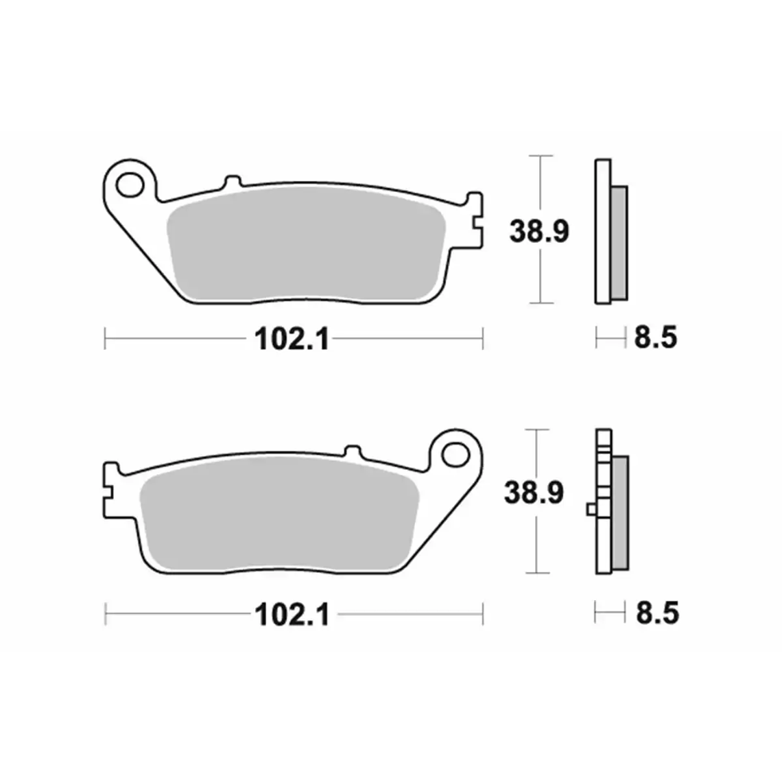 Pastilhas de Travão 212HF Kymco Xciting 400/500 - SBS 2