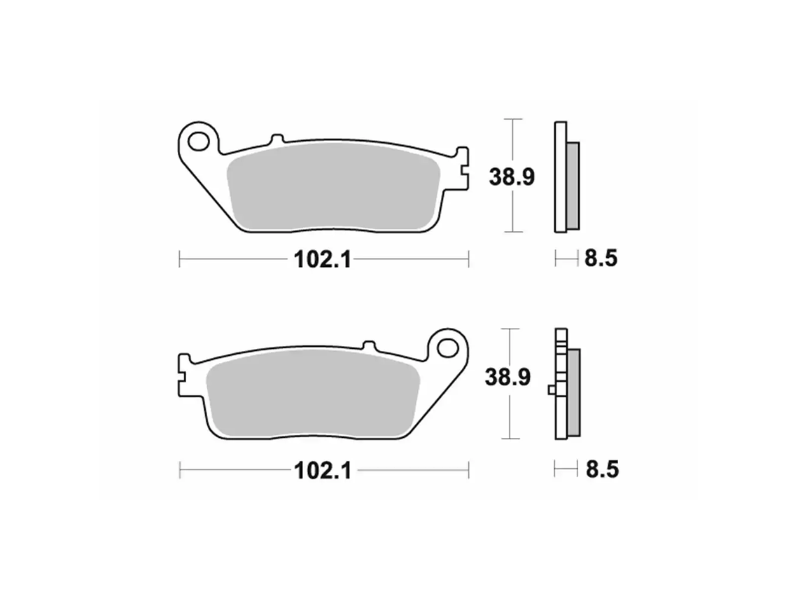 Pastilhas de Travão 212HF Kymco Xciting 400/500 - SBS 2