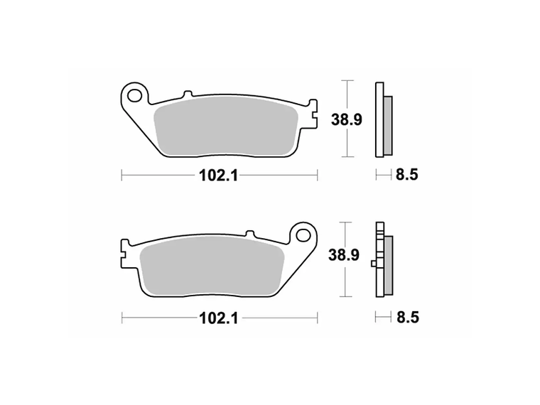 Pastilhas de Travão 212MS Kymco Xciting 400/500 - SBS 2