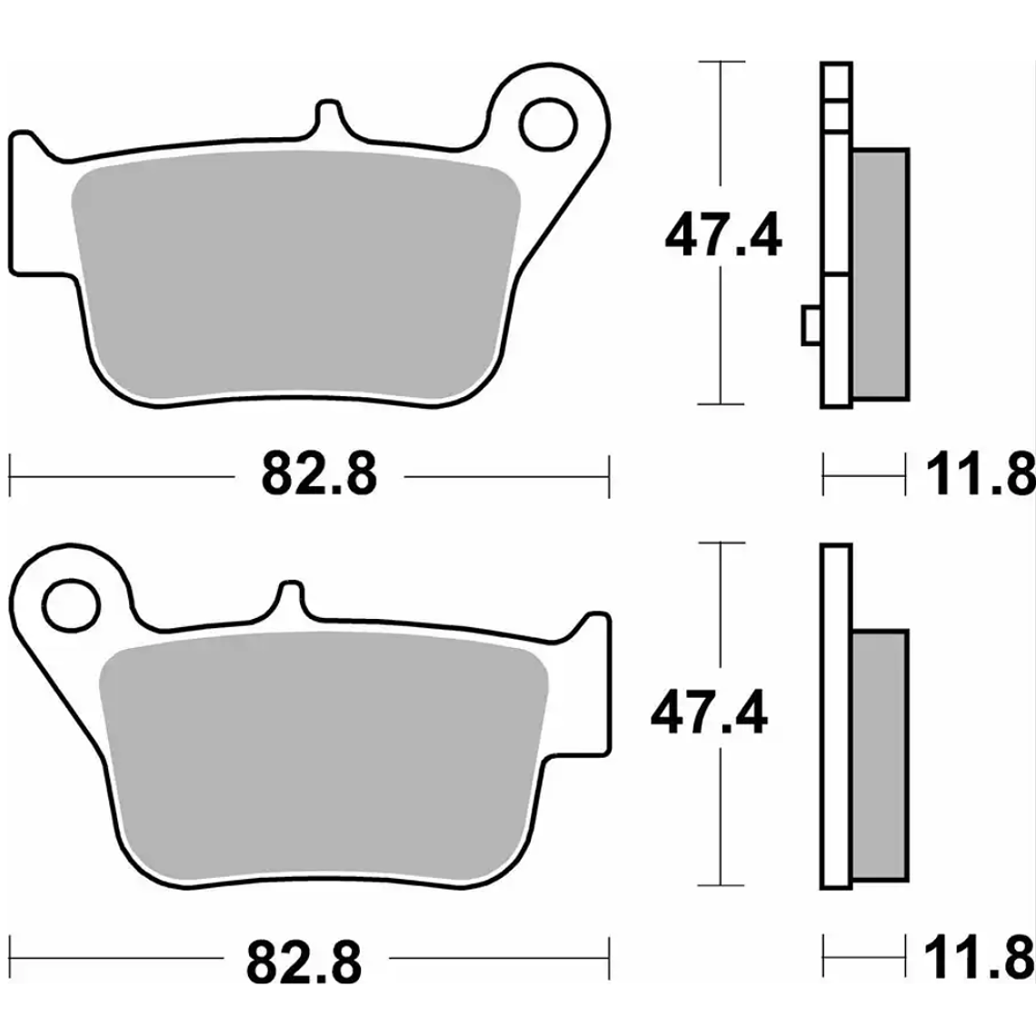 Pastilhas de Travão 218MS Sym Maxsym - SBS 2