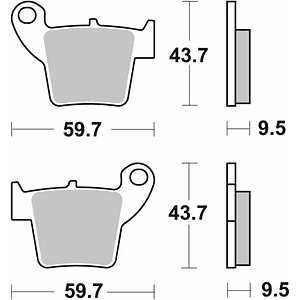 Pastilhas de Travão 222CT Yamaha Tricity - SBS