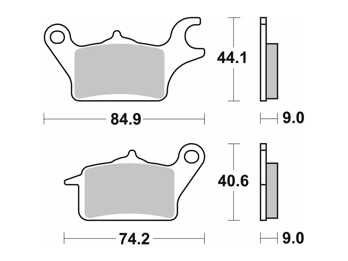 Pastilhas de Travão 222HF Yamaha Tricity - SBS 2