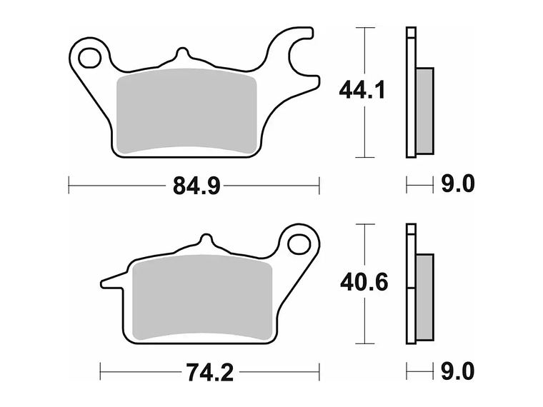 Pastilhas de Travão 222HF Yamaha Tricity - SBS 2