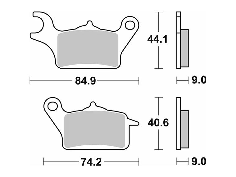 Pastilhas de Travão 223CT Yamaha Tricity - SBS 2
