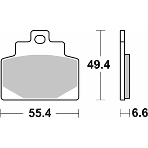 Pastilhas de Travão 224HF Piaggio Vespa MP3 - SBS