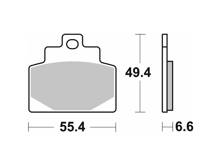 Pastilhas de Travão 224HF Piaggio Vespa MP3 - SBS 2
