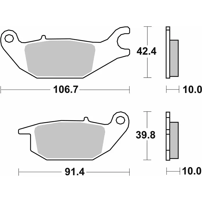 Pastilhas de Travão Yamaha Tricity 125 225HF - SBS 2
